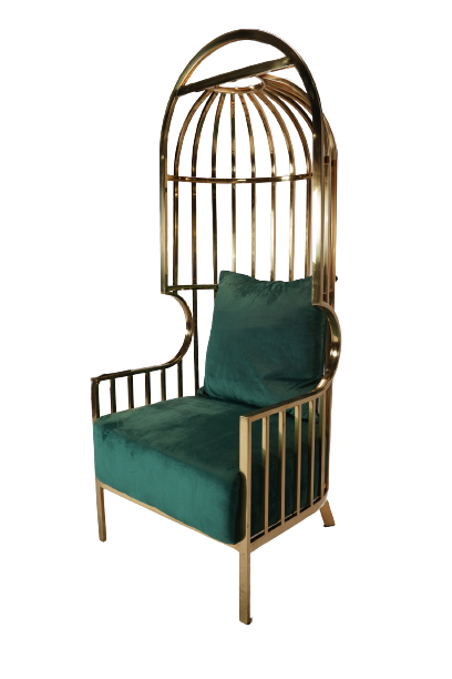 Golden High Back Chair