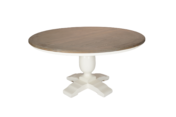 Louis White Round Dining Table ( TOP MARBLE)