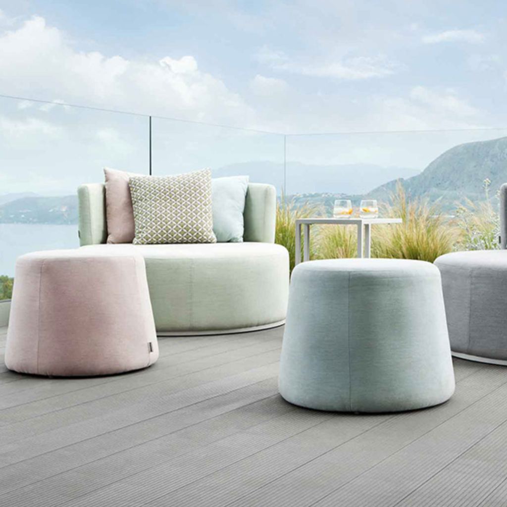 ROUND POUF BLUSH- W55 D55 H42