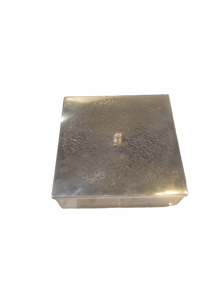 Acrylic Box with Brass Lid (SQ)