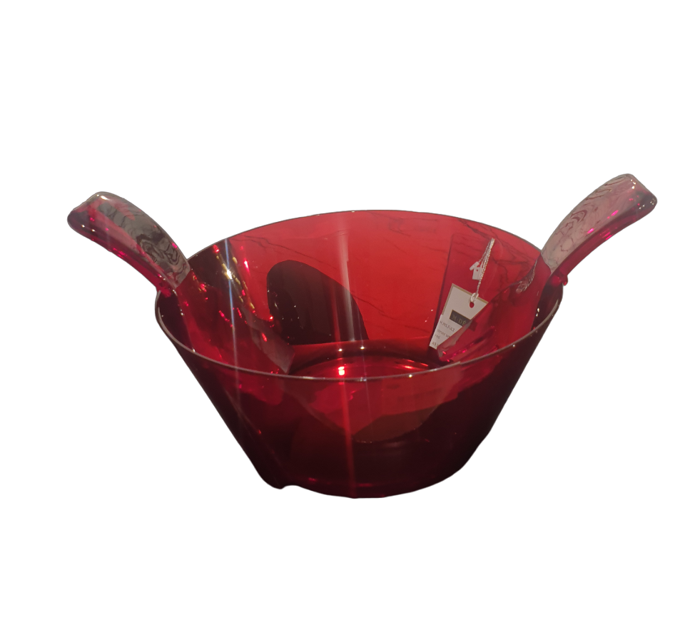 
SERVER SET SALAD BOWL FULMINE RED